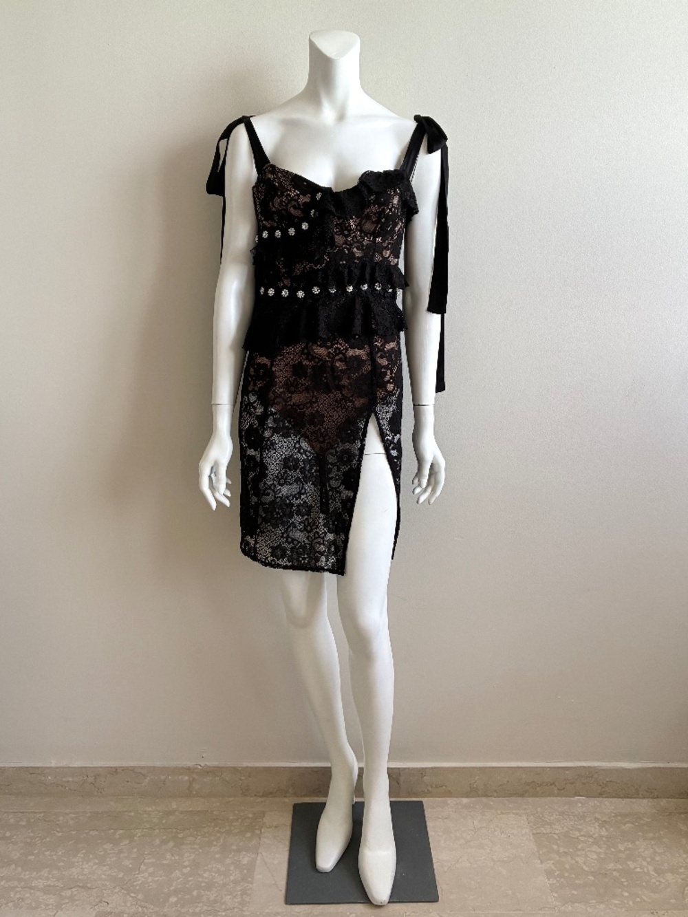 For Love & Lemons Lace Bodysuit Dress